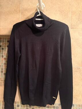 Calvin Klein Men's Black Turtleneck Knit Sweater